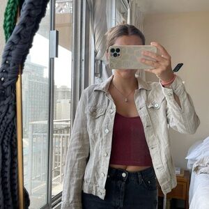 Charter Club Cream Jean Jacket